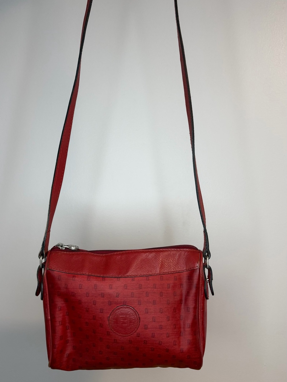 FENDI Crossbody Shoulder Bag with Embossed Logo